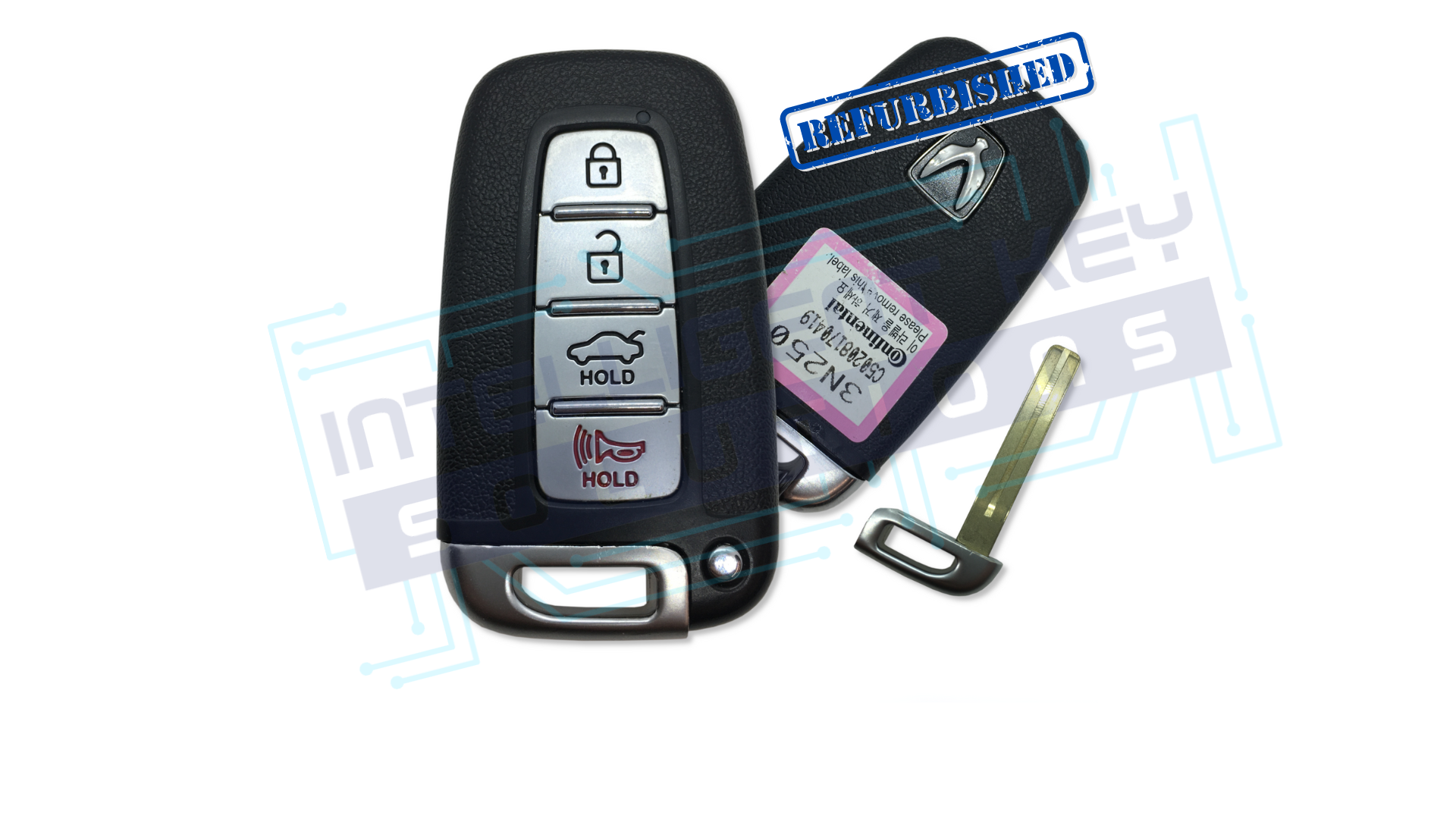 2011-2013 Hyundai 4Btn Smart key W/Trunk (95440-3N250 / SY5HMFNA04) OEM Refurbished W/LOGO