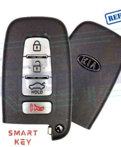 Kia 2010-2014 4-Button Smart Key w/ Trunk (SY4HMFNA04)—OEM REFURB w/ LOGO