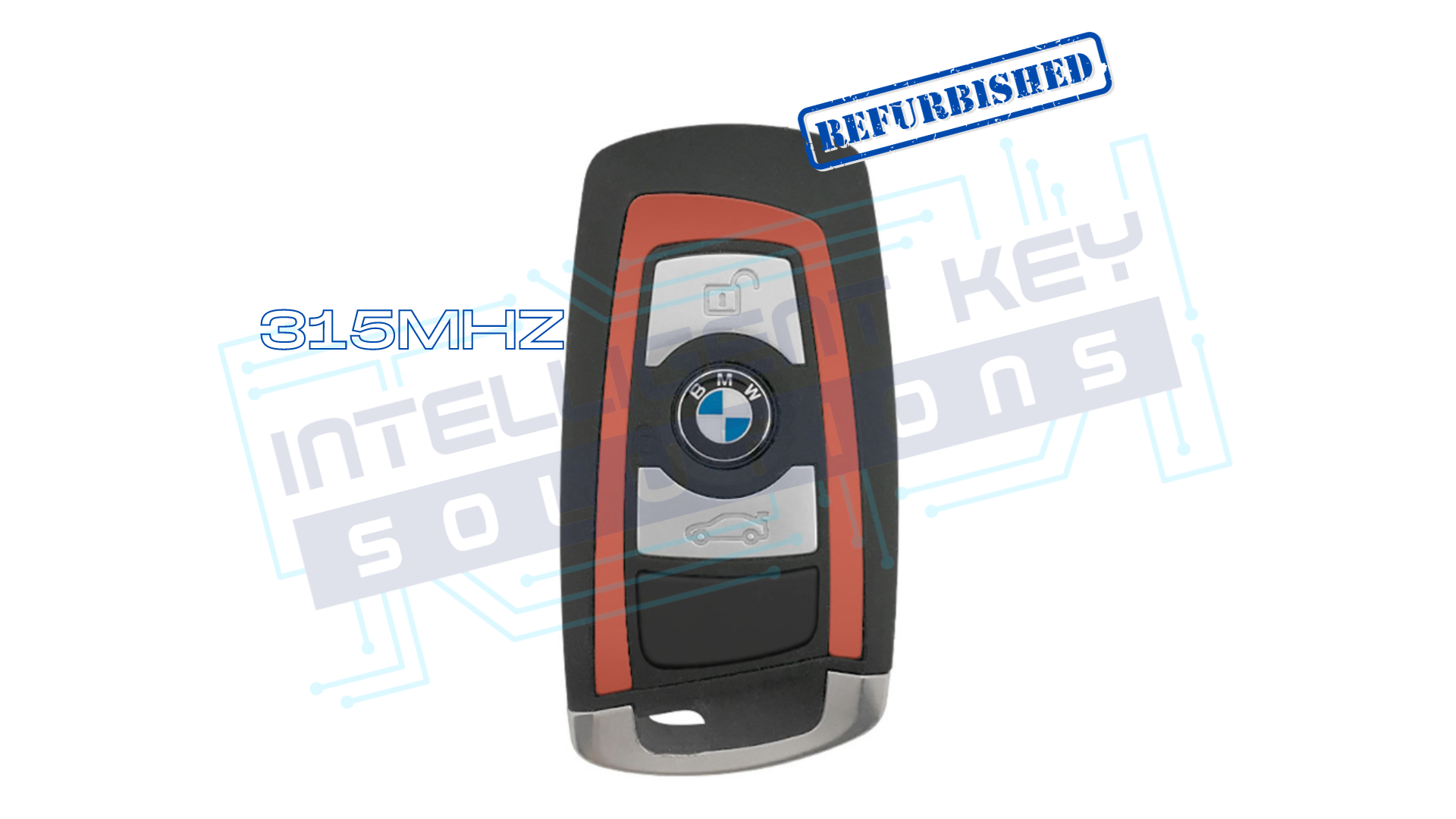 2009-2014 BMW 7 SERIES 3Btn Smart key (9254899-04/YGOHUF5662/RED trim/315MHZ) OEM REFURBISHED