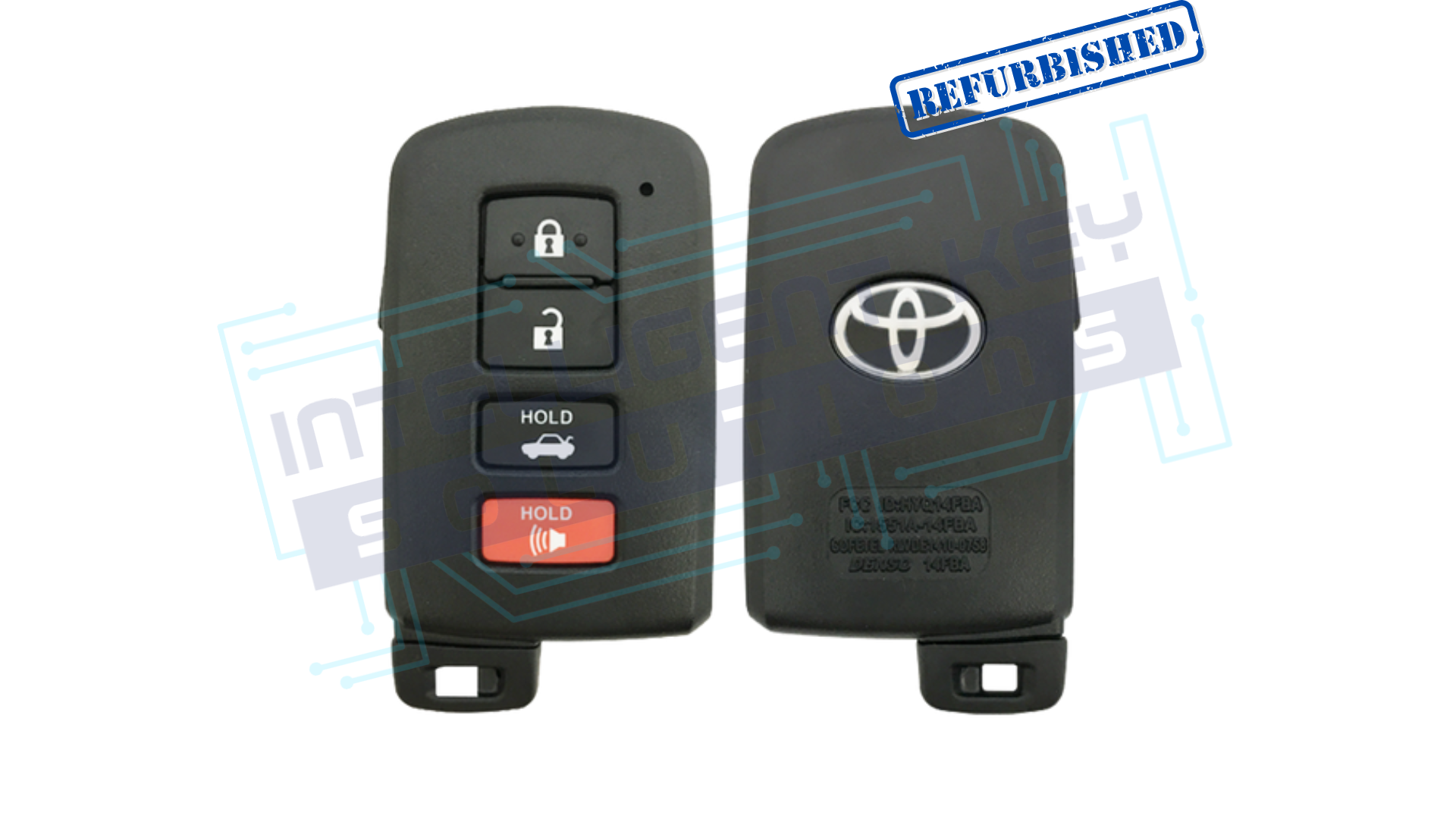 2012-2019 Toyota 4btn Smart Key (HYQ14FBA/281451-0020 G) OEM REFURBISHED w/LOGO